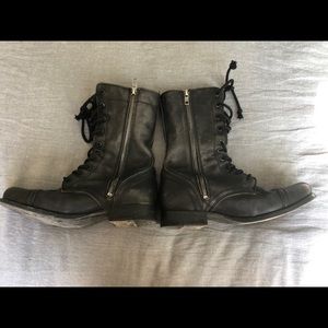All Saints Leather Military Boots (HTF)